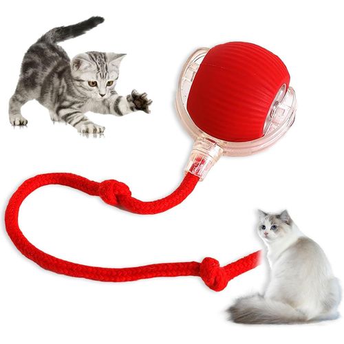 KAL-Jouet Interactif Pour Chat - Balle Électrique À Rotation 360°, 3 Modes De Travail - Pet Smart Rolling Ball Adapté Aux Animaux