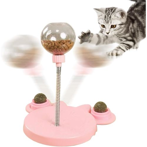 KAL-Distributeur De Friandises Pour Chat - Boule De Traitement Interactive Et Ministre Des Chats - Obligation Amusante De Chasse Et D'Entraînement - Jouet Puzzle Pour L'Ennui Et L'Exercice
