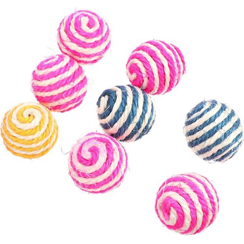 KAL-8Pièces Balles Pour De Jouets À Gratter Résistants Aux Morsures Couleurs Aléatoires Divertissement Durable Pour Combattre Anxiété Et Ennui