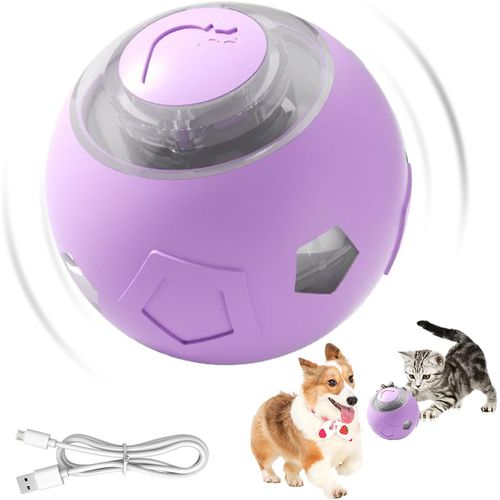 KAL-Balle Interactive Pour Chiens | Jouet Électrique Mobile Pour Chien Et Chat, Jeux Intelligents Pour Chiots Avec Lumières , Jouets D'Enrichissement Pour Chats Pour Petites, Moyennes Et Grandes Race