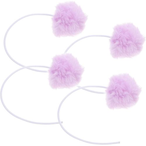 KAL-Jouets Interactifs Pour Chats 4 Pièces De Remplacement Pour Arbres À Chat Poteau À Gratter En Peluche Décoré De Cloches Suspension Facile Protège Vos Meubles