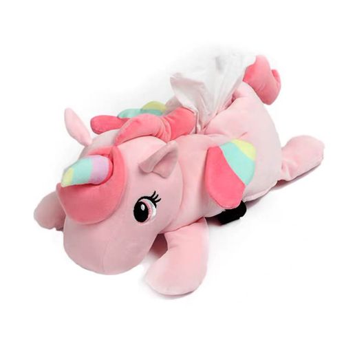 Boite a mouchoirs multifonction en forme de poupee mignonne et douce, ideale pour le dossier de la voiture ou la maison, rose