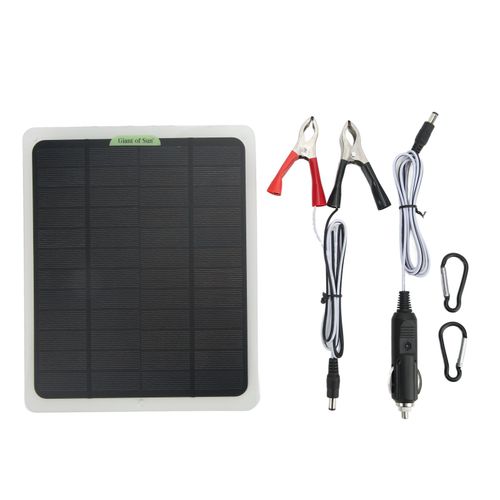 Kit De Chargeur De Batterie Solaire Portable 12 V 20 W Monocristallin, Double Sortie Usb, Mainteneur De Batterie Pour Camping-Car, Voiture, Bateau