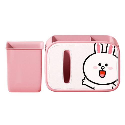 Poubelle de voiture, boite a mouchoirs en cuir, accessoire d'interieur de voiture, lapin blanc
