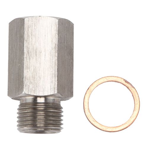 Adaptateur de manometre de pression d'huile en T 1/2 BSP male 1/2 BSP femelle 1/8 NPT en acier inoxydable
