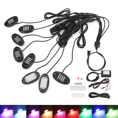Eclairage D'ambiance Led Pour Voiture, Telecommande Bluetooth 1v8, Pour Camions Tout-Terrain, Vtt, Utv, Motos