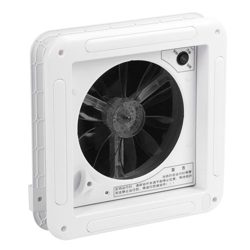 Ventilateur de toilettes 280 x 280 mm, montage en surface, ventilation bidirectionnelle universelle pour camping-car, bus, yacht