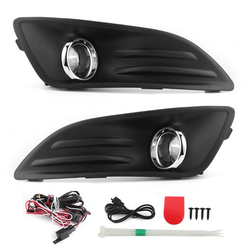 Paire De Phares Antibrouillard Avant Avec Cadre Et Garniture Pour Ford Fiesta 2014-2019