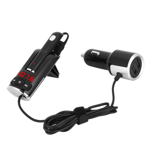 Adaptateur transmetteur FM radio Bluetooth pour voiture, lecteur MP3, mains libres, double chargeur USB