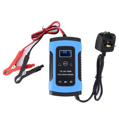 Chargeur De Batterie 12 V 6 A Avec Ventilateur Silencieux Pour Voiture Et Moto, Prise Uk 100-240 V