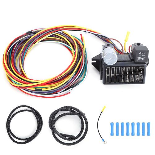 Kit De Cablage Complet Universel Pour Faisceau De Fusibles 12 V 8 Circuits Pour Muscle Car Hot Rod Street Rat