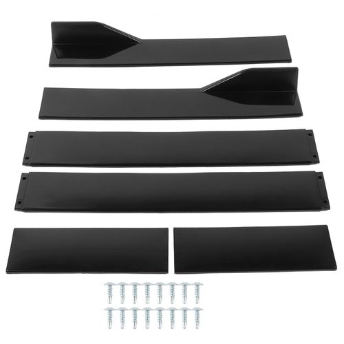 Lot De 6 Extensions De Jupes Laterales, Separateurs D'ailes, Noir Brillant, Universel, Pour Modification De Voiture, 2 M/78,7 Pouces