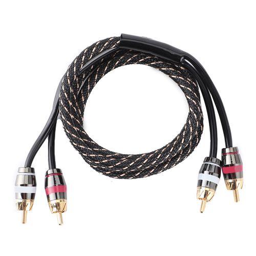 Cable repartiteur audio RCA pour automobile, 1 m/3,3 pi, transmission de signal en cuivre pur pour DVD, CD, TV
