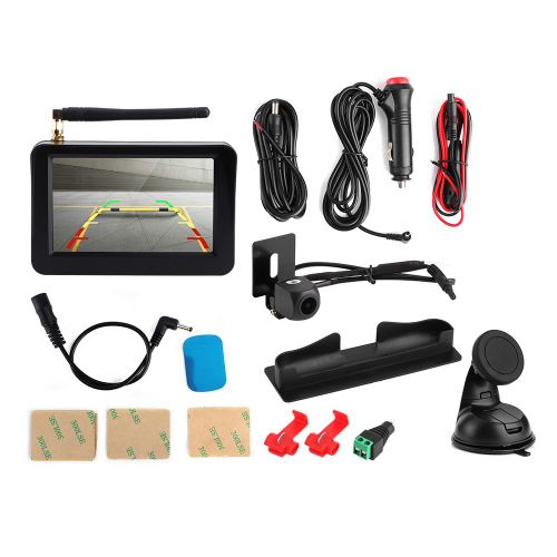 Camera De Recul Sans Fil Pour Voiture 5 Pouces, Ecran Lcd Hd, Systeme De Stationnement