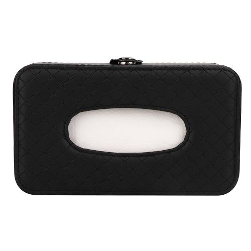 Boite a mouchoirs en cuir PU pour voiture, pare-soleil de siege arriere, porte-serviettes en papier pour toit ouvrant