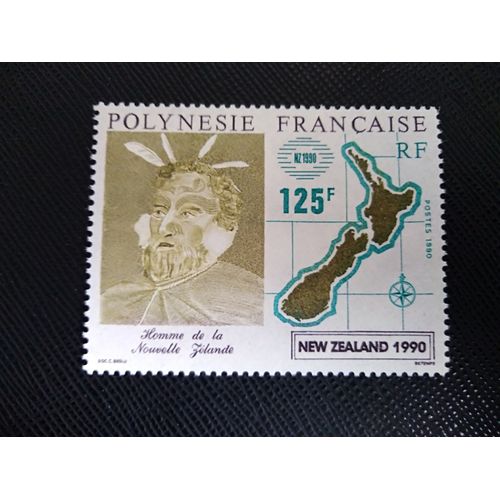 Timbre Polynesie Francaise Yt 363 Nouvelle-Zélande 90 1990 ( 071107 )
