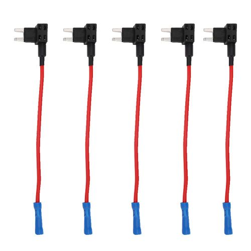 Lot De 5 Mini-Boites A Fusibles Standard Pour Circuit Supplementaire De Voiture, Support De Bloc A Tete Bleue