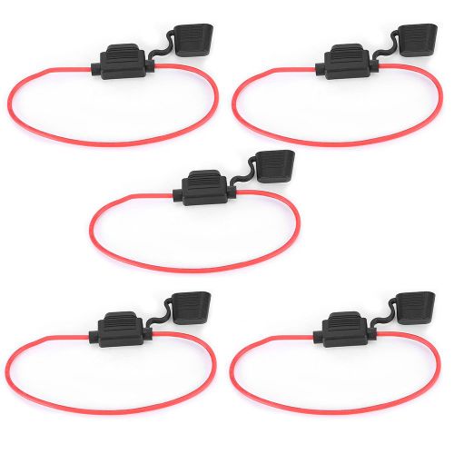 Lot de 5 porte-fusibles en ligne pour automobile, boitier de harnais standard etanche, taille moyenne