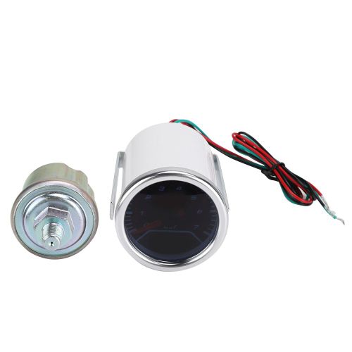Manometre de pression d'huile mecanique 0-7 bar 52 mm/2 po Lumiere blanche avec capteur