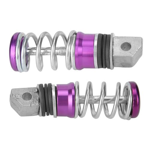 Lot De 2 Repose-Pieds Universels A Ressort Pour Moto, Accessoire Violet