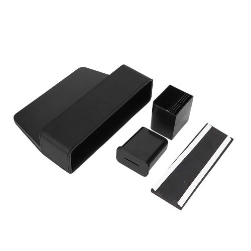 Boite De Rangement Multifonction Pour Voiture, Organiseur Pour Gobelets D'eau, Porte-Cartes De Visite, Noir