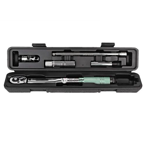 Jeu de cles de torsion professionnelles, manchon de haute precision, tige d'extension, joint universel 5-60 Nm