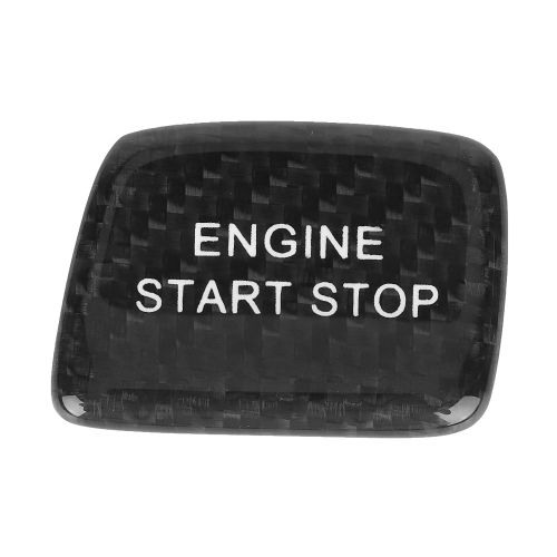Autocollant De Protection Pour Bouton-Poussoir D'allumage Et D'arret Du Moteur En Fibre De Carbone Pour Chevrolet (Noir)