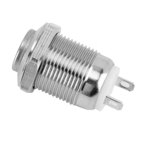 Interrupteur a bouton metallique a reinitialisation automatique 12 V 3 A A12-10D, tete haute