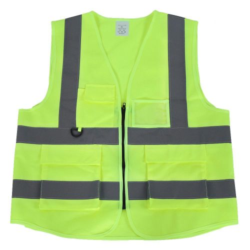 Gilet de securite reflechissant avec fermeture eclair pour le travail