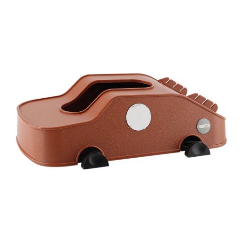Boite a mouchoirs multifonctionnelle pour voiture, maison, telephone, carte, etui en papier (marron)