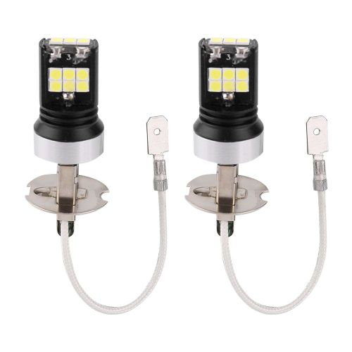 Lot De 2 Ampoules Led Antibrouillard Super Lumineuses 15 W Pour Feux De Jour H3