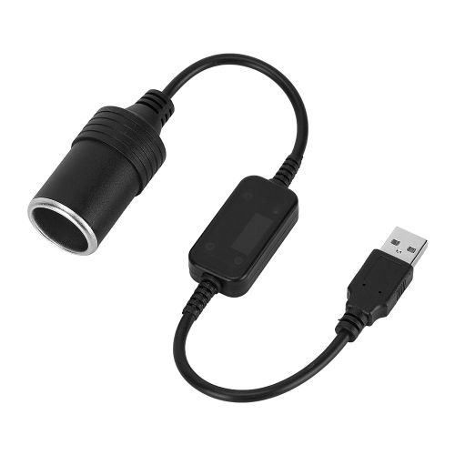 Adaptateur convertisseur de prise allume-cigare USB 5 V vers 12 V male vers femelle pour voiture