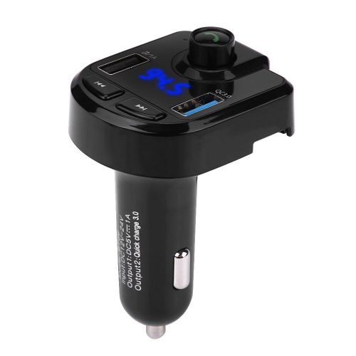 Kit voiture sans fil Bluetooth mains libres Transmetteur FM Lecteur MP3 Chargeur double USB 3.1A