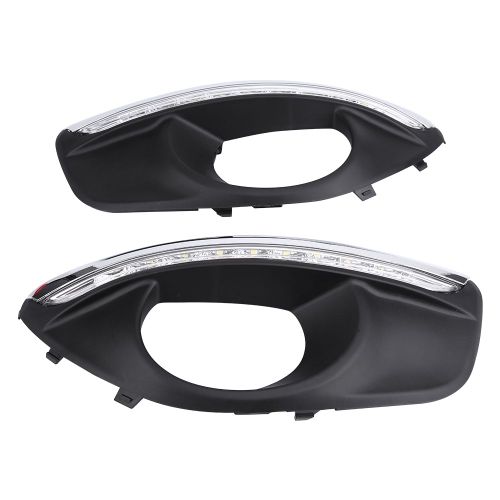 Paire De Feux De Jour A Led Drl Pour Hyundai Santafe 10-12