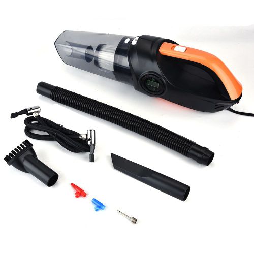 Aspirateur Portable Numerique 4 En 1 Pour Voiture, Pompe A Air, Surveillance De La Pression Des Pneus, Capteur De Poussiere Humide Et Seche
