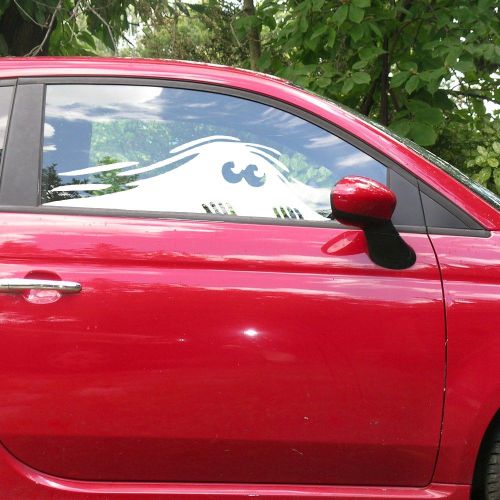 Autocollant En Vinyle Humoristique ??Hiding Peeking?? Pour Pare-Choc De Voiture, Blanc