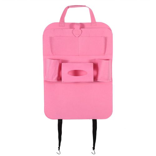 Sac De Rangement Multi-Poches Pour Siege Arriere De Voiture, Organiseur, Cintre, Accessoire, Rose