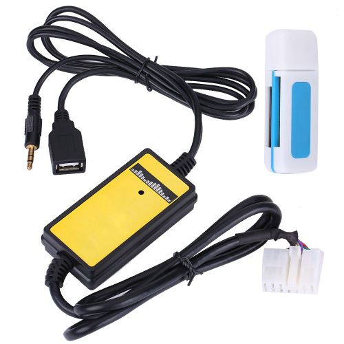 Adaptateur USB auxiliaire pour voiture, lecteur MP3, cable, interface audio radio pour Toyota Camry Corolla RAV4
