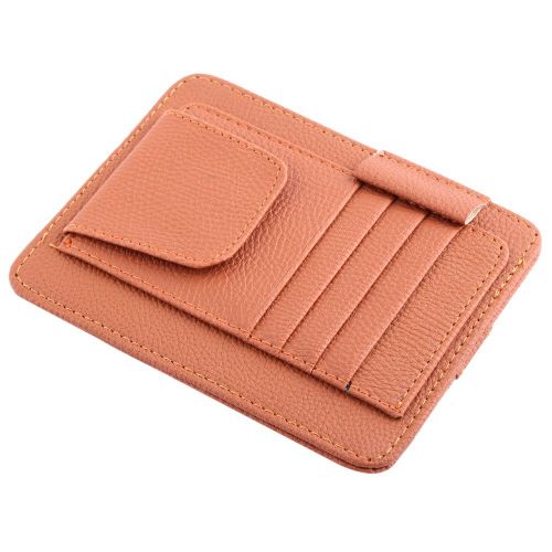 Porte-Cartes Et Billets Avec Clip Orange Pour Pare-Soleil, Lunettes De Soleil, Voiture, Camion