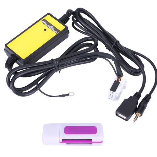 Adaptateur USB auxiliaire pour voiture, cable de lecteur MP3, interface audio radio pour audio Skoda