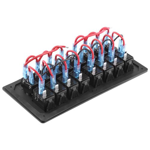 Interrupteur a bascule etanche a 3 broches, 8 positions, 12 V, 24 V, LED rouge, pour voiture, bateau