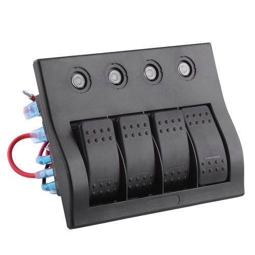 Interrupteur a bascule etanche a 3 broches, 4 positions, 12 V, 24 V, LED, pour voiture, camping-car, bateau
