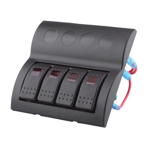 Interrupteur a bascule etanche a 3 broches, 4 positions, 12 V/24 V, LED rouge, pour voiture, bateau