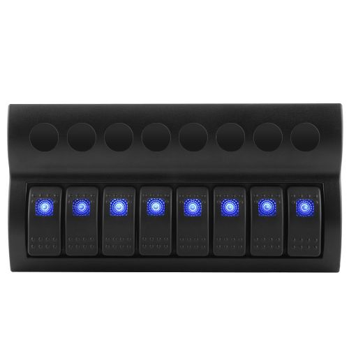 Interrupteur a bascule etanche a 3 broches, 8 positions, 12 V, 24 V, LED rouge, pour voiture, bateau