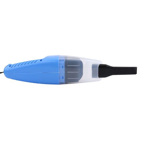 Aspirateur Portatif De Type Allume-Cigare Pour Voiture, Collecteur De Poussieres Humides/Seches, Bleu