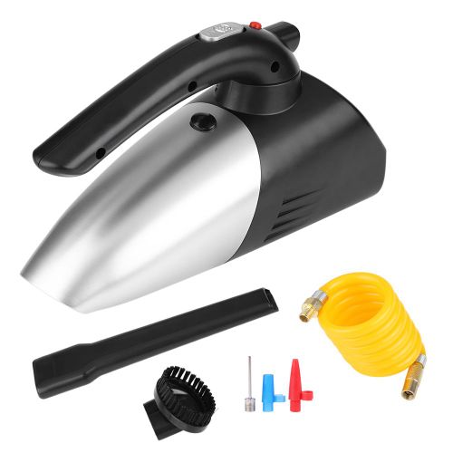 Aspirateur Portatif 4 En 1 Pour Voiture, 12 V, Eau Et Poussiere, Lampe Led, Gonfleur De Pneus, Pression Des Pneus