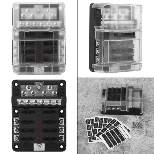 Boite A Fusibles A Lame 8 Circuits, Support De Barre Omnibus, Boite De Jonction Avec Couvercle Anti-Poussiere