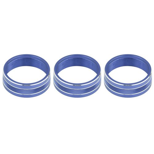 Lot De 3 Caches Decoratifs Pour Bouton De Climatisation, Garniture Bleue Pour Jeep Wrangler Jk Jku 11-18