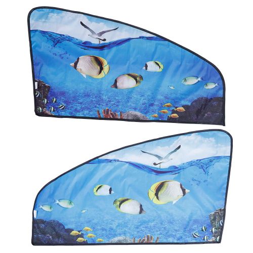 1 Paire De Rideaux Pare-Soleil Magnetiques Pour Vitres Avant Gauche/Droite De Voiture, Motif Dessin Anime #1