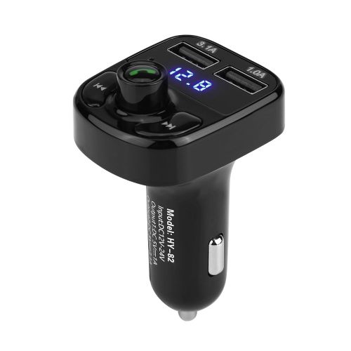 Kit mains libres sans fil BT pour voiture, lecteur MP3, transmetteur FM avec double chargeur USB, prise en charge de la carte TF